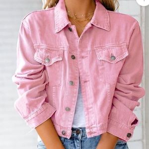 Perfect Fit, Pink Denim Jacket (Small)